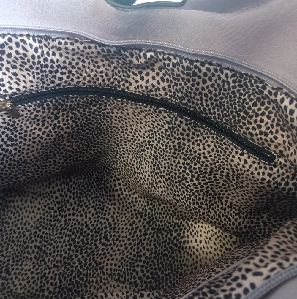 Vegan Leather Twist Knot Double Handle Women's Tote Bag Neutral Color - Picture 6 of 10